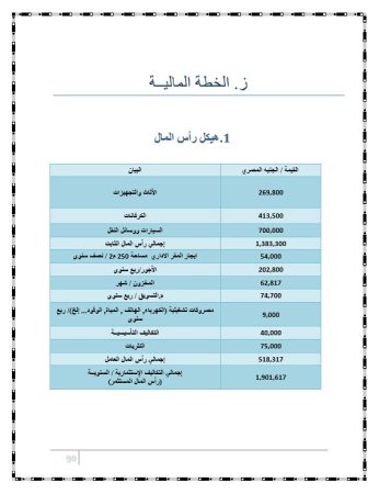 دراسة جدوى شركة التوني للخدمات البترولية-4